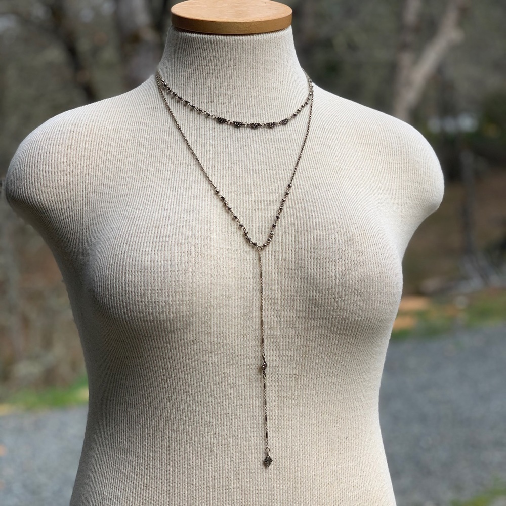Beautiful Multi strand necklace with marcasite